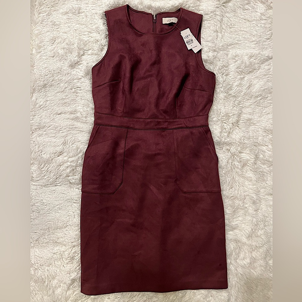 Suede dress with pockets NWT